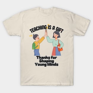 School's out, Teaching is a Gift! Class of 2024, graduation gift, teacher gift, student gift. T-Shirt